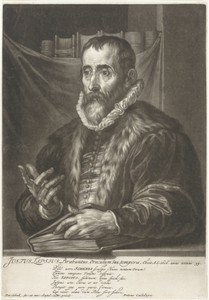 Portret van Justus Lipsius by Pieter Schenk (I), created 1670 - 1713, in paper; engraving; mezzotint. Download this artwork as a high-resolution wallpaper for d — Pieter Schenk (I) Wallpaper