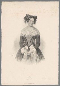 Portret van Louise Neumann by Josef Kriehuber, created 1853, in paper; lithography. Download this artwork as a high-resolution wallpaper for desktop, tablet, or — Portrait Background