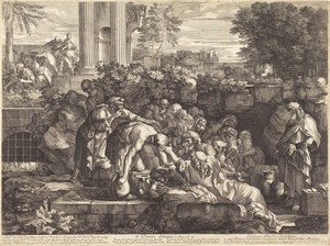 Potare sitientes by Sébastien Bourdon, created 1665/1670, in engraving. Download this artwork as a high-resolution wallpaper for desktop, tablet, or mobile. — Sébastien Bourdon Wallpaper