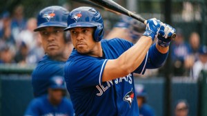 Teoscar Hernandez under batting practice med bevægelsessløring