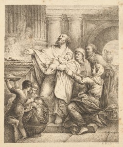 Presentation in the Temple by Bernhard Rode, created 1770, in etching on laid paper. Download this artwork as a high-resolution wallpaper for desktop, tablet, o — Bernhard Rode Wallpaper