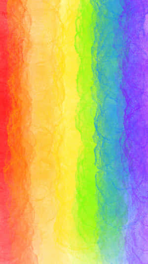 Vertical rainbow watercolor stripes on textured paper — Rainbow Glitter Wallpaper
