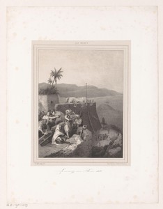 Prise de Bône by Willem de Koning, created 1840 - 1843, in paper; chine collé; lithography. Download this artwork as a high-resolution wallpaper for desktop, ta