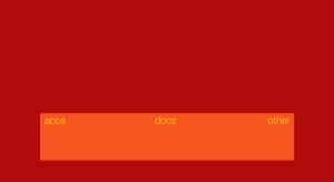 Digitale Benutzeroberfläche mit rotem Hintergrund und orangefarbenem Balken mit der Aufschrift apps docs other — Produktiv Wallpaper