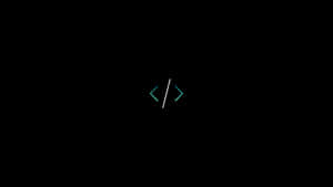 HTML code tag symbols glowing against black background — Visual Studio Picture