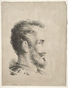 Profile Head by Friedrich Wilhelm Reuter, created 1783–1834, in lithograph. Download this artwork as a high-resolution wallpaper for desktop, tablet, or mobile. — Friedrich Wilhelm Reuter Wallpaper