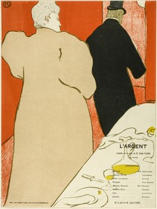 Program for L'Argent by Henri de Toulouse-Lautrec, created 1895, in Color lithograph on cream wove paper. Download this artwork as a high-resolution wallpaper f — Henri de Toulouse-Lautrec Wallpaper