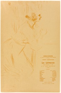 Program for La Lépreuse by Henri de Toulouse-Lautrec, created 1896, in Color lithograph on tan wove paper. Download this artwork as a high-resolution wallpaper — Illustration Wallpaper