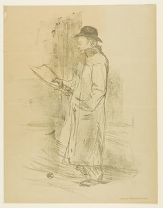 Program for the Gémier Benefit by Henri de Toulouse-Lautrec, created 1897, in Lithograph with text added, in dark gray on gray-brown wove paper. Download this a — Illustration Wallpaper