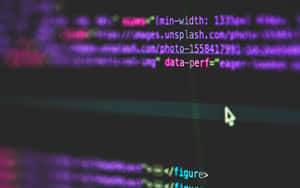 Glowing purple and pink code on a dark screen with a blinking cursor. — Programming Picture