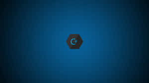 Un esagono scuro con un logo C sharp ciano luminoso su uno sfondo con gradiente blu. — Programmazione Sfondi