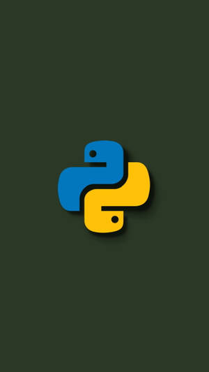 Logo di programmazione Python in blu e giallo su sfondo verde scuro — Need For Speed iPhone Sfondi