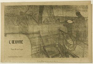 Prospectus—Programme de l'Oeuvre by Henri de Toulouse-Lautrec, created 1895, in Lithograph on tan wove paper. Download this artwork as a high-resolution wallpap — Illustration Wallpaper
