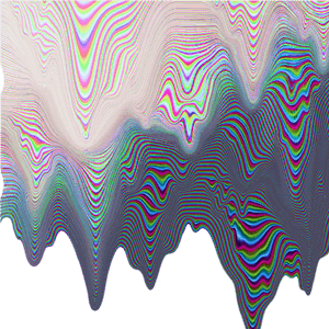 Abstrakte digitale Kunst mit fließenden Regenbogenwellen vor schwarzem Hintergrund — Abstract Wave Wallpaper