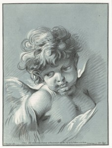 Putto by Gilles Demarteau, created 1756 - 1776, in paper; kleurenets; crayon manner. Download this artwork as a high-resolution wallpaper for desktop, tablet, o — Art Picture
