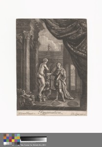 Pygmalion by Bernard Lens II, in Mezzotint on moderately thick, moderately textured, cream laid paper. Download this artwork as a high-resolution wallpaper for — Bernard Lens II Wallpaper