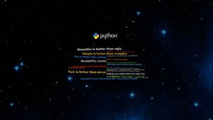 Python programming principles displayed against a starry night sky background. — Coding Picture