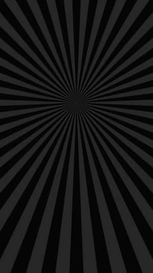 Svart och grått radiellt geometriskt mönster med konvergerande linjer.