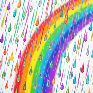 Traînées de gouttes de pluie colorées pour un effet de superposition joyeux