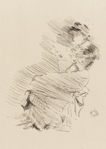 Reading by James McNeill Whistler, created 1879 and 1887, in Ink on paper. Download this artwork as a high-resolution wallpaper for desktop, tablet, or mobile. — James McNeill Whistler Wallpaper
