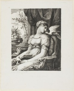 Reading by Pierre-Paul Prud'hon, created 1822, in Lithograph on off-white wove paper. Download this artwork as a high-resolution wallpaper for desktop, tablet, — Pierre-Paul Prud'hon Wallpaper