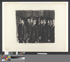 Recruits by John Copley, in Lithograph on moderately thick, moderately textured, cream laid paper. Download this artwork as a high-resolution wallpaper for desk — John Copley Wallpaper