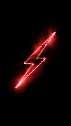 A glowing red lightning bolt against a black background with smoke effects.