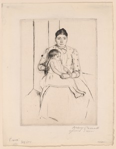 Repose by Mary Cassatt, created c. 1890, in Drypoint in black on ivory laid paper. Download this artwork as a high-resolution wallpaper for desktop, tablet, or — Illustration Wallpaper