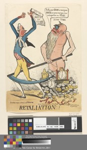 Retaliation!!! by Richard Newton, in Etching, hand-colored. Download this artwork as a high-resolution wallpaper for desktop, tablet, or mobile. — Richard Newton Wallpaper