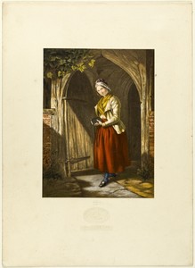 Returning from Prayer by George Baxter, created 1855, in Steel etching, aquatint, and stipple printed in brown, with block printing in colors from ten zinc bloc — George Baxter Wallpaper
