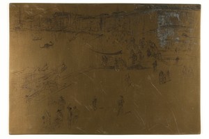 Riva, No. 2 by James McNeill Whistler, created 1879/80, in Cancelled copper plate. Download this artwork as a high-resolution wallpaper for desktop, tablet, or — James McNeill Whistler Wallpaper
