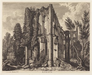 Riveaux by George Cuitt the Younger, created 1824, in etching on papier mince. Download this artwork as a high-resolution wallpaper for desktop, tablet, or mobi — George Cuitt the Younger Wallpaper