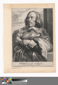 Robertus van Voerst by Robert van Voerst, in Engraving (4th state) on medium, slightly textured, cream laid paper. Download this artwork as a high-resolution wa — Robert van Voerst Wallpaper