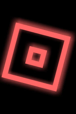 Neon red glowing squares receding into black background — Roblox Characters Picture