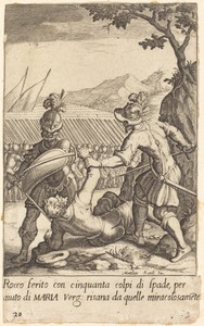 Rocco by Jacques Callot, created 1619, in engraving on laid paper. Download this artwork as a high-resolution wallpaper for desktop, tablet, or mobile. — Jacques Callot Wallpaper