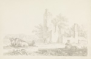 Ruïne by Pieter Bartholomeusz. Barbiers, created 1809 - 1837, in paper; counterproof; lithography. Download this artwork as a high-resolution wallpaper for desk — Travel Background