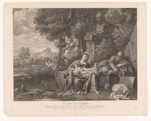 Rust in Egypte by Edme Jeaurat, created 1698 - 1729, in paper; etching; engraving. Download this artwork as a high-resolution wallpaper for desktop, tablet, or — Edme Jeaurat Wallpaper