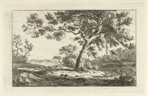Rustende herder by Carel Lodewijk Hansen, created c. 1780 - 1840, in paper; etching. Download this artwork as a high-resolution wallpaper for desktop, tablet, o — Travel Wallpaper