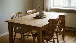 Salle à manger IKEA chaleureuse avec table SKOGSTA et chaises JOKKMOKK