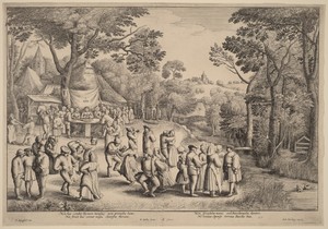 Rustic Wedding Dance by Wenceslaus Hollar, created 1650, in etching. Download this artwork as a high-resolution wallpaper for desktop, tablet, or mobile. — Wenceslaus Hollar Wallpaper