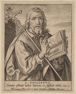 S. Philippus by Hieronymus Wierix, in engraving. Download this artwork as a high-resolution wallpaper for desktop, tablet, or mobile. — Hieronymus Wierix Wallpaper