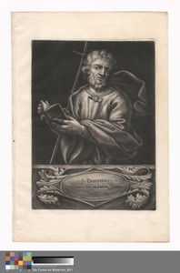 S. Philippus by Elias Nessenthaler, in Mezzotint on medium, moderately textured, cream laid paper. Download this artwork as a high-resolution wallpaper for desk — Elias Nessenthaler Wallpaper