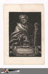 S. Simon by Elias Nessenthaler, in Mezzotint on medium, moderately textured, cream laid paper. Download this artwork as a high-resolution wallpaper for desktop, — Elias Nessenthaler Wallpaper