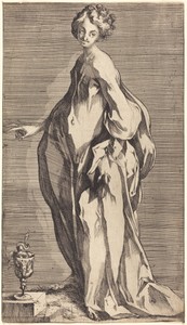 Saint John by Jacques Bellange, created c. 1612-1616, in etching. Download this artwork as a high-resolution wallpaper for desktop, tablet, or mobile. — Jacques Bellange Wallpaper