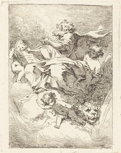 Saint Mark by Jean Honoré Fragonard, created 1761/1764, in etching on laid paper. Download this artwork as a high-resolution wallpaper for desktop, tablet, or m — Jean Honoré Fragonard Wallpaper