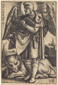 Saint Mark by Hans Sebald Beham, created 1541, in engraving. Download this artwork as a high-resolution wallpaper for desktop, tablet, or mobile. — Hans Sebald Beham Wallpaper