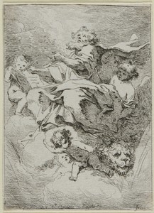 Saint Mark by Jean Honoré Fragonard, created 1763/64, in Etching on white laid paper. Download this artwork as a high-resolution wallpaper for desktop, tablet, — Art Picture