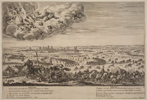Saint Prosper by Stefano della Bella, created possibly 1652, in etching and engraving on laid paper. Download this artwork as a high-resolution wallpaper for de — Stefano della Bella Wallpaper