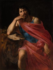 Samson by Valentin de Boulogne, created 1630–31, in oil on canvas. Download this artwork as a high-resolution wallpaper for desktop, tablet, or mobile. — Valentin de Boulogne Wallpaper
