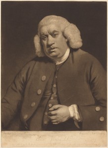 Samuel Johnson by William Doughty, created 1779, in mezzotint. Download this artwork as a high-resolution wallpaper for desktop, tablet, or mobile.